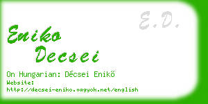 eniko decsei business card