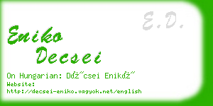 eniko decsei business card